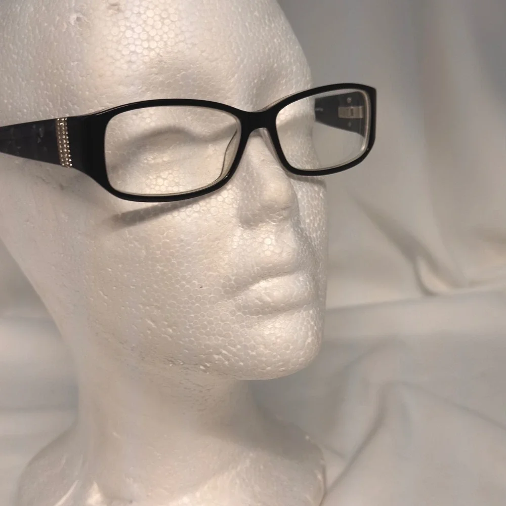 South Hampton SH0012 BK Eyeglass Frames Black Grey Marbled Rectangular 51-14-135